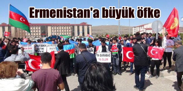 Kars'tan Azerbaycan'ın Karabağ operasyonuna destek mitingi