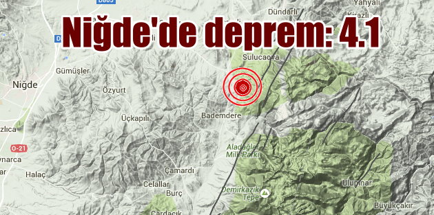 Niğde Çamardı'nda deprem 4.1