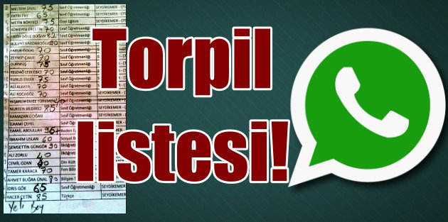 Torpil Listesi Whatsapp'tan yanlış yere gönderildi
