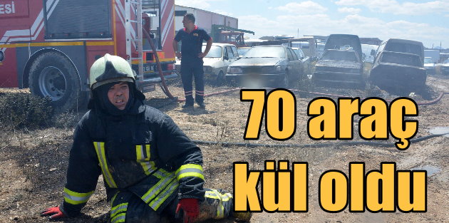 Konya Karatay'da otoparkta korkutan yangın; 70 araç kül oldu