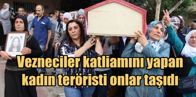 Vezneciler katliamını yapan teröristin tabutunu HDP'liler taşıdı