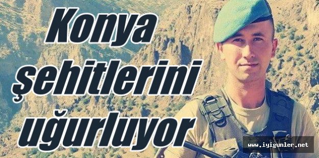Konya şehitlerini uğurluyor, Mustafa Tünel toprağa veriliyor