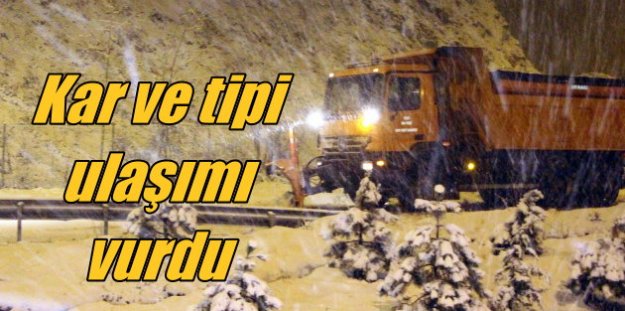 Kar ve tipi yollarda ulaşımı vurdu, Bolu ve Bursa'ya dikkat
