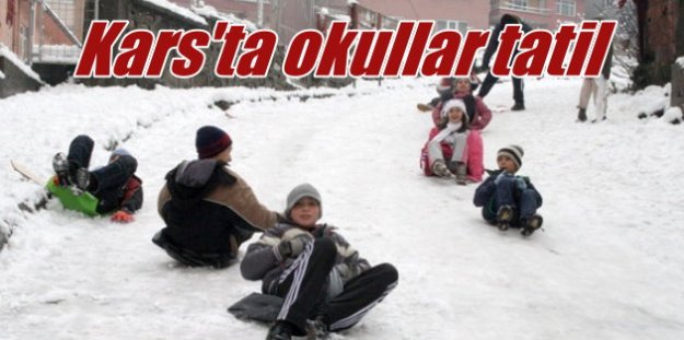 Kars'ta okullar tatil; Kar yağışı eğitimi vurdu