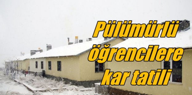 Tunceli'de okullara kar tatili 2 Aralık Cuma 2016