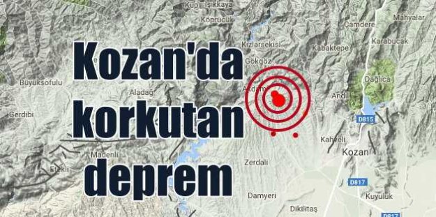 Adana Kozan'da deprem; Kozan 4.0 ile sallandı
