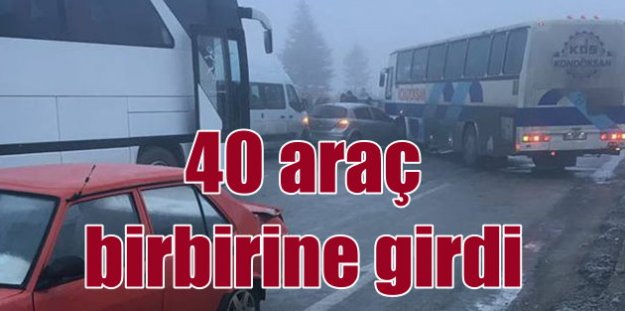 Konya'da zincirleme kaza: Sis ve buzlanma 40 araç birbirine girdi