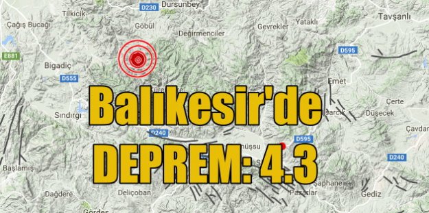 Balıkesir'de deprem, Balıkesir 4.3 ile sallandı
