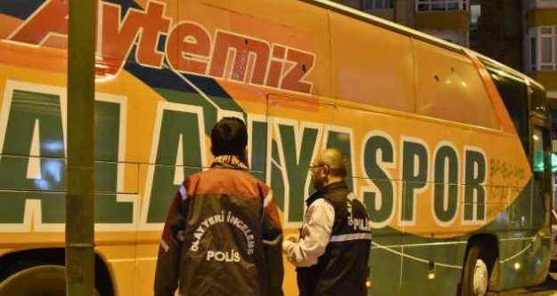Konya'da Alanyaspor takım otobüsüne çirkin saldırı