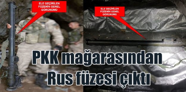 PKK mağaralarından Rus SA-16 füzesi çıktı