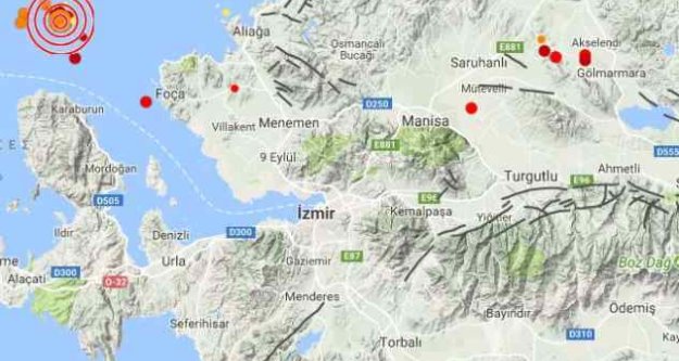Son Depremler, Karaburun Foça açıklarında deprem