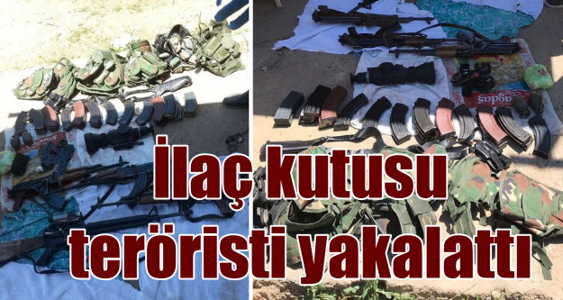 PKK'lı teröristi, üzerinden düşen ilaç kutusu yakalattı