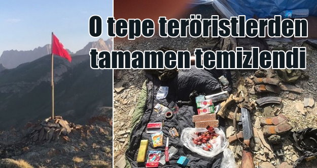 Hakkari'de o tepe PKK'lı teröristlerden temizlendi