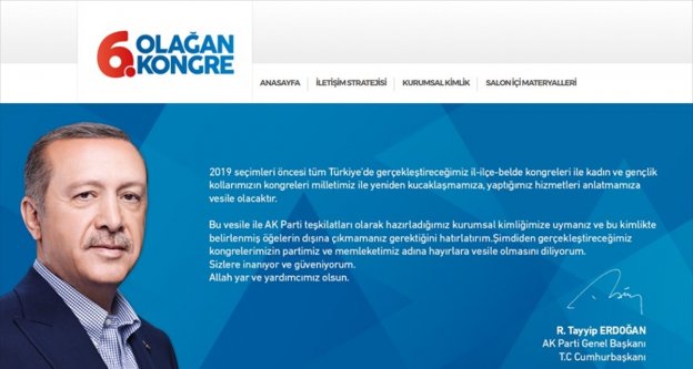 AK Parti'den 6. Olağan Kongre'ye özel web sitesi
