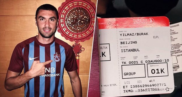 Burak Yılmaz, Trabzonspor için yola çıktı