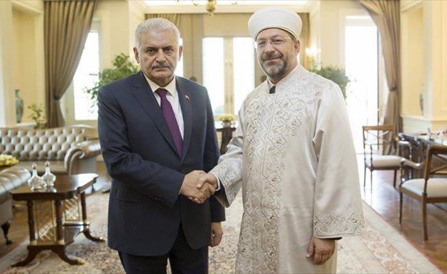 Başbakan Yıldırım, Diyanet İşleri Başkanı Erbaş'ı kabul etti