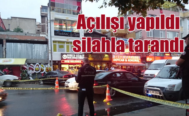 Halıcıoğlu'nda yeni açılan kafeterya silahla tarandı