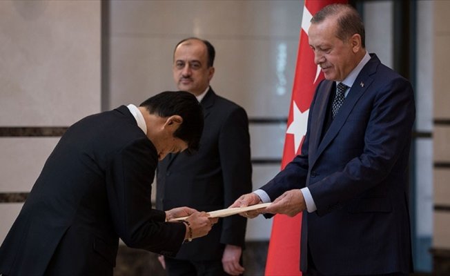 Cumhurbaşkanı Erdoğan, Japonya Büyükelçisi Miyajima'yı kabul etti