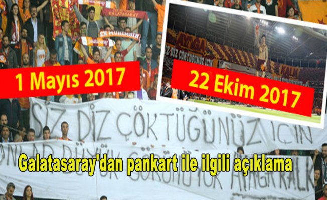 Galatasaray'dan pankart ile ilgili açıklama