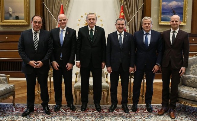 Erdoğan, FİFA Başkanı Infantino'yu kabul etti