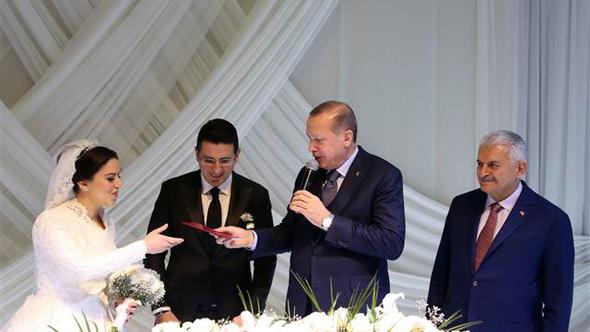 Erdoğan ve Yıldırım nikah töreninde