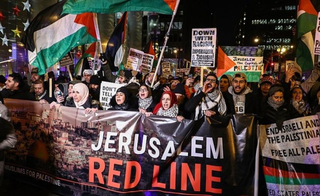 ABD'nin Kudüs kararı Chicago’da protesto edildi