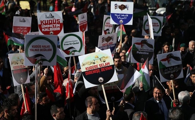 ABD'nin Kudüs kararı protesto ediliyor