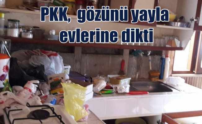 PKK, kışlık erzağını yayla evlerinden çalmış