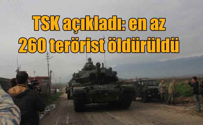 Afrin operasyonunda kaç terörist öldürüldü; TSK açıkladı...