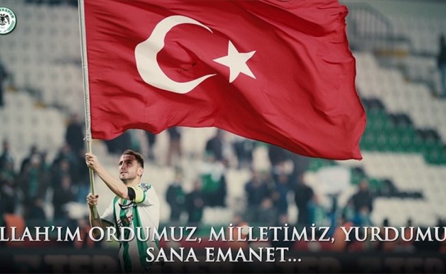 Konyaspor'dan 'Mehmetçik' kıyafeti ile Afrin duası