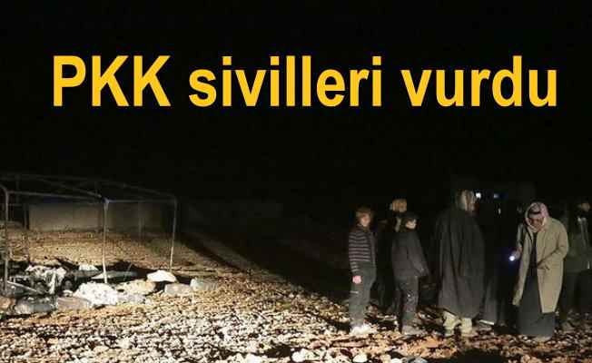 PKK'lı teröristler Afrin'den sivilleri vurdu