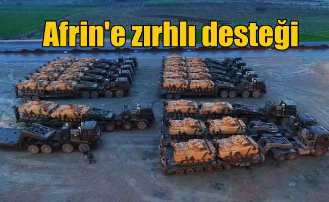 Afrin'e destek için gönderilen zırhlı araçlar Hatay'da
