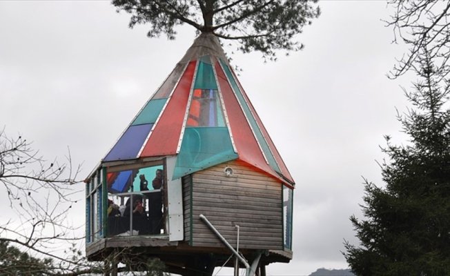 Ağaç evini turistlere açtı