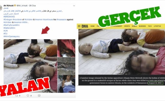 Esed'in katliam fotoğrafları 'Afrin yalanları'na malzeme oluyor