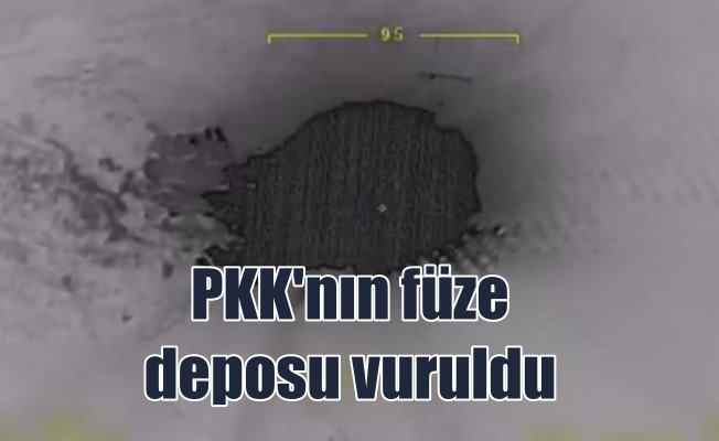 PKK/YPG'nin Türkiye'ye saldırdığı füzelerin deposu tam isabetle vuruldu