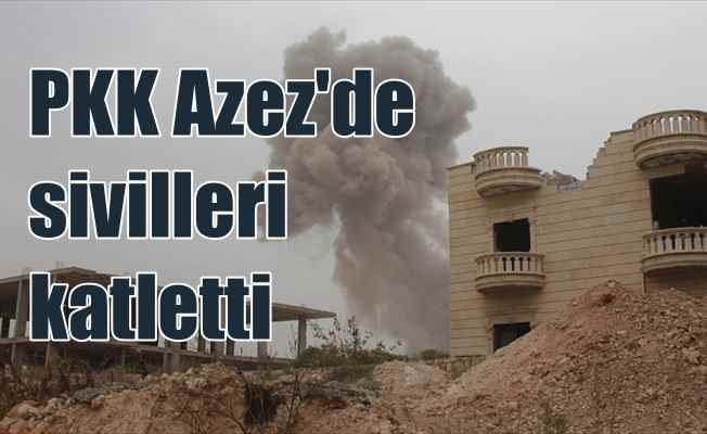 Terör örgütü PKK Afrin'den Azez'deki sivilleri füzeyle vurdu