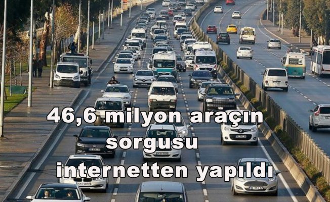 46,6 milyon araç sorgusu internetten yapıldı