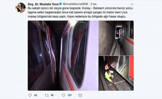 Ankara'da en az iki gün metro seferleri iptal
