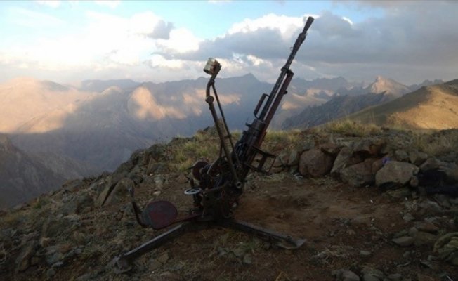 Hakkari'de PKK'ya ait uçaksavar ele geçirildi