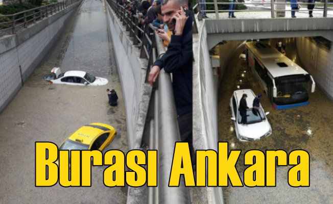 Ankara'yı dolu ve sel vurdu; 15 dakikası yetti