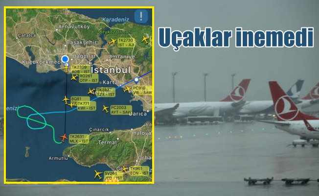 İstanbul'da elektrikli bulutlar uçaklara tur attırdı