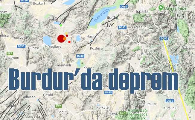 Burdur'de deprem oldu; Burdur 4.7 ile sallandı