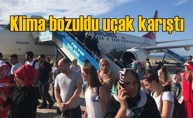 Trabzon Ankara uçağında klima krizi: Yolcular patladı