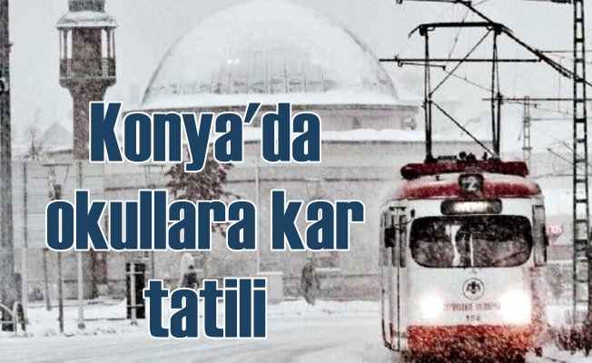 Konya'da okullara kar tatili