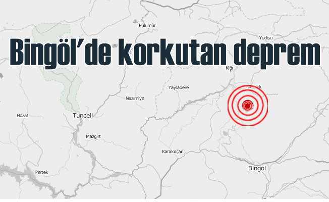 Bingöl'de deprem; Bingöl Adaklı 4.0 ile sallandı