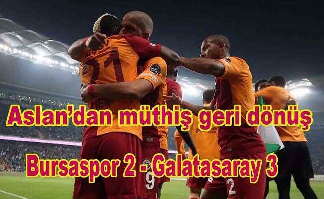 Galatasaray'dan muhteşem dönüş