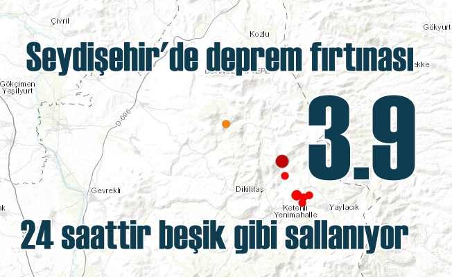 Seydişehir'de deprem | Seydişehir 3.9 ile sallandı