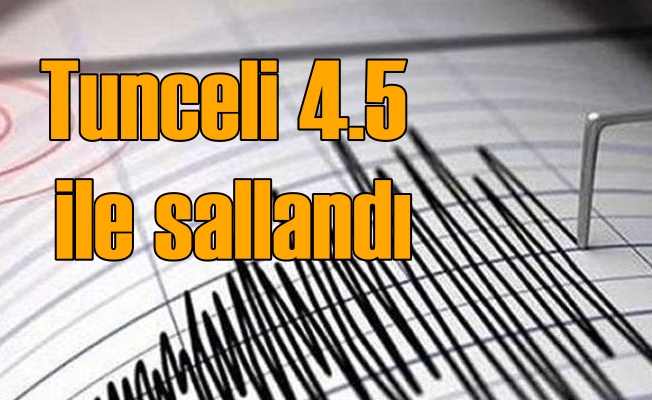 Tunceli'de deprem, Nazımiye 4,5 ile sallandı