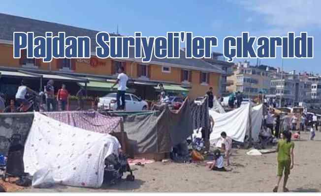 Mudanya sahilinde Suriyeli'lerin çadır işgali sona erdi