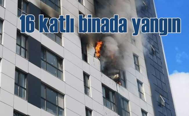 16 katlı binada yangın | Hızla tahliye edildi